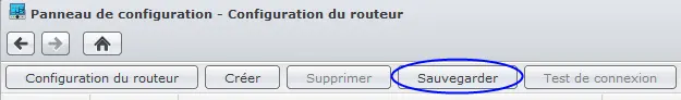 Bouton sauvegarder pour enregistrer