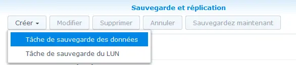 Tâche de sauvegarde des données