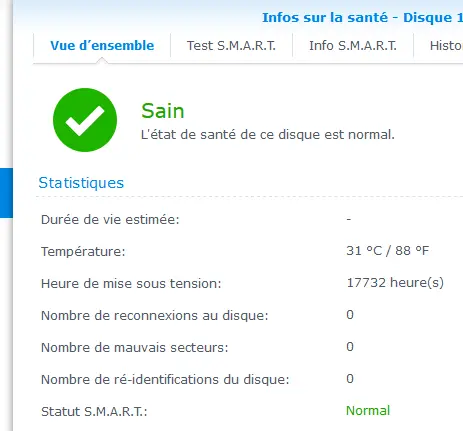 bilan des rapports smart des disques connectés