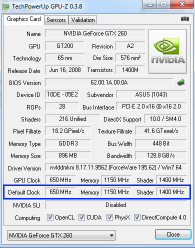 GPU-Z pour voir les performances de la carte graphique
